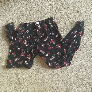 Flower print joggers